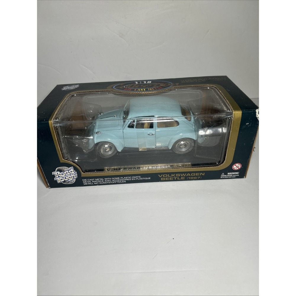 1967 Volkswagen Beetle Road Legends 1:18 Metal Die Cast Model Car Blue Boxed